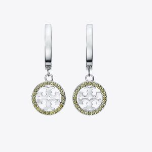 Tory Burch Miller Pave Hoop Earrings